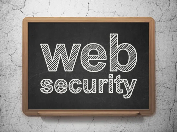 Sekretess koncept: Web Security på svarta tavlan bakgrund — Stockfoto