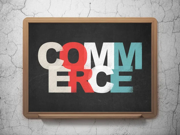 Business concept: Commerce on School board background — Stock Photo, Image