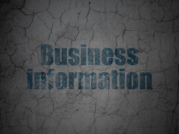 Concept de finance : Business Information sur fond de mur grunge — Photo