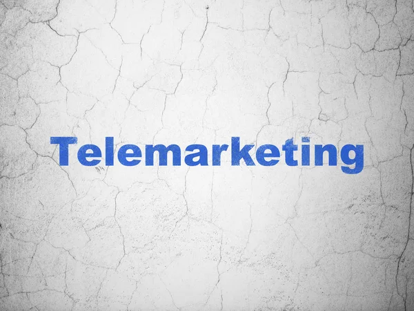 Marketing concept: Telemarketing op muur achtergrond — Stockfoto