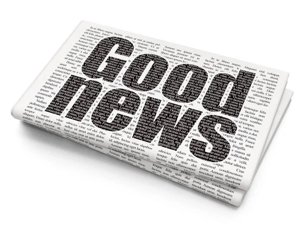 News concept: Good News on Newspaper background — Stock Photo, Image