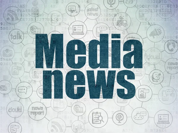 Nieuws-concept: Media Nieuws op digitale Data-Paper achtergrond — Stockfoto