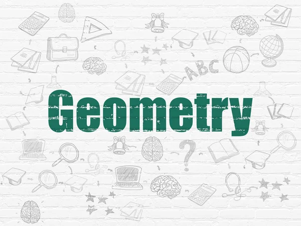 Utbildningskoncept: Geometri på vägg bakgrund — Stockfoto
