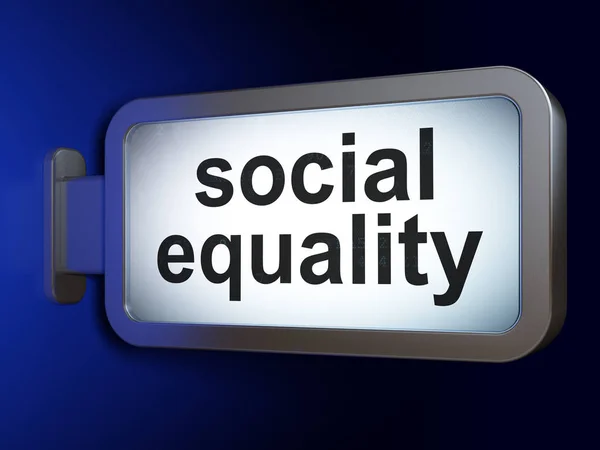 Концепция политики: Социальное равенство на фоне рекламного щита — стоковое фото