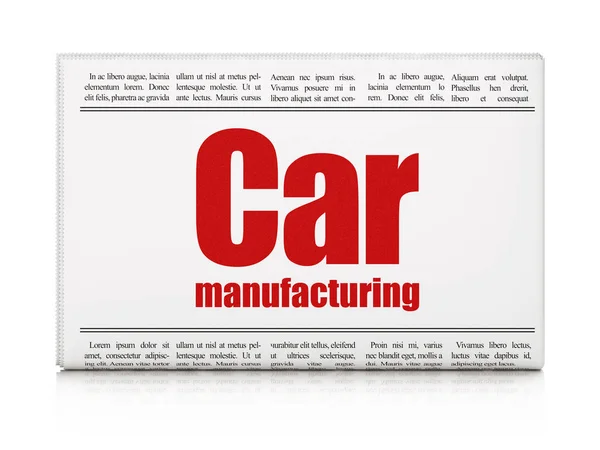 Concept de fabrication : titre du journal Car Manufacturing — Photo