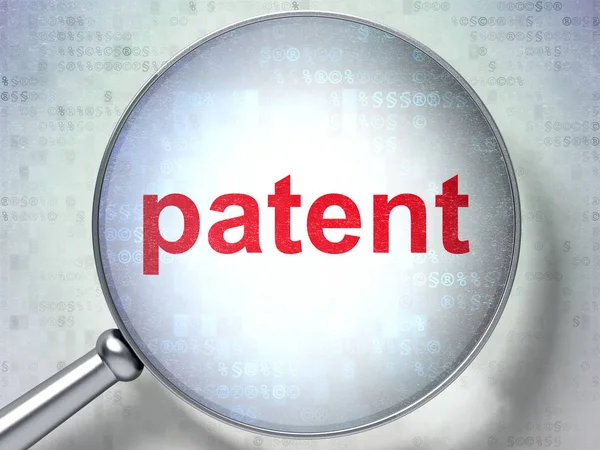 Begrepp: Patent med optiska glas — Stockfoto