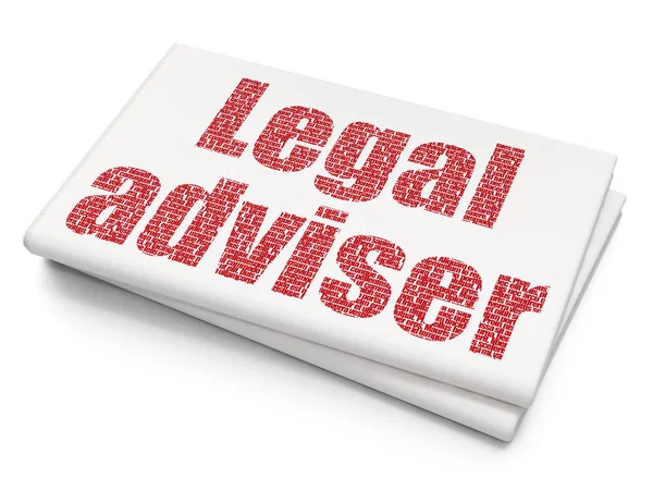 Law concept: juridisch adviseur op lege krant achtergrond — Stockfoto