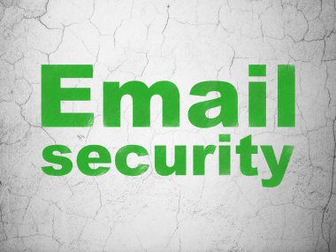 Gizlilik kavramı: duvar arka plan üzerinde güvenlik e-posta