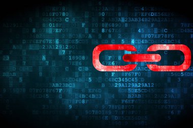Web geliştirme kavramı: bağlantı dijital arka plan üzerinde