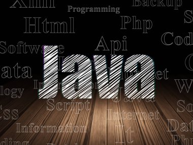 Programlama kavramı: Java grunge karanlık odada