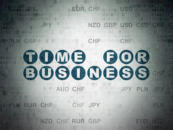 Geschäftskonzept: Zeit für das Geschäft auf digitalem Datenpapier — Stockfoto