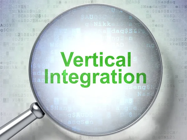 Business concept: Integrazione verticale con vetro ottico — Foto Stock