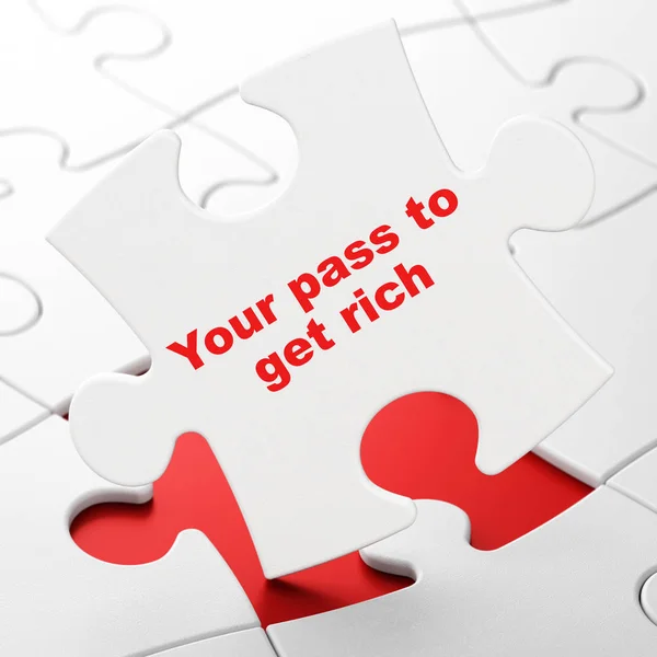 Obchodní koncept: Your předat získat bohaté na pozadí puzzle — Stock fotografie