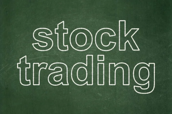 Conceito de negócio: Stock Trading em chalkboard fundo — Fotografia de Stock