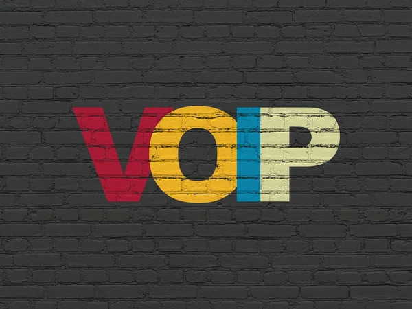 Concept de conception Web : VOIP sur fond mural — Photo