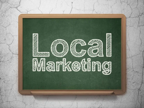 Marketing concept: Local Marketing on chalkboard background — Stock Photo, Image