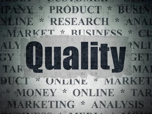 Werbekonzept: Qualität auf digitalem Datenpapier — Stockfoto