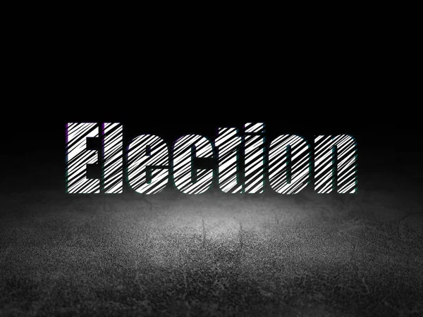 Concepto político: Elección en sala oscura grunge — Foto de Stock