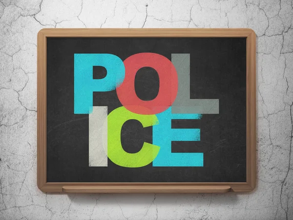 Law concept: politie op schoolbestuur achtergrond — Stockfoto