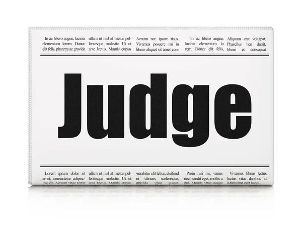 Law concept: krantenkop rechter — Stockfoto