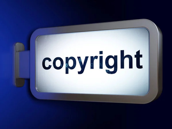 Law concept: Copyright on billboard background — Stock Photo, Image