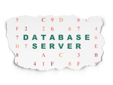 Yazılım kavramı: yırtık kağıt arka plan veritabanı sunucusunda