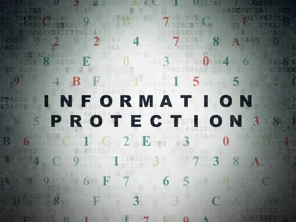 Conceito de privacidade: Proteção da informação sobre os antecedentes do Digital Data Paper — Fotografia de Stock