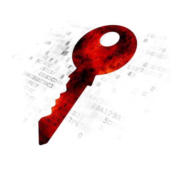 Security concept: Key on Digital background — Stock Photo, Image