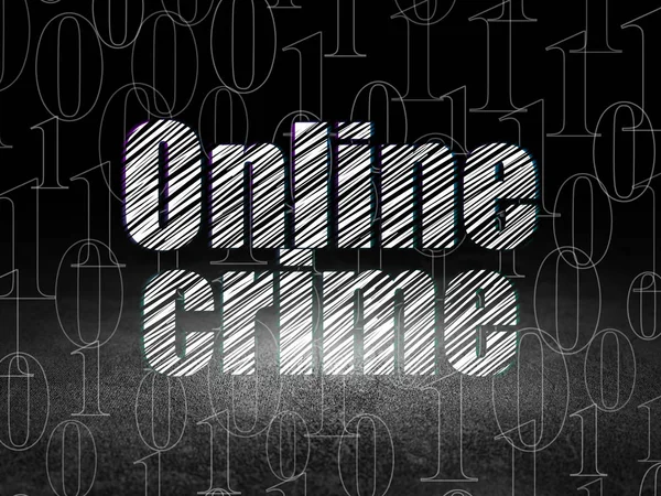 Conceito de segurança: Crime Online em sala escura grunge — Fotografia de Stock