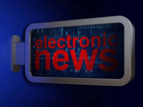 News concept: Electronic News on billboard background — Stock Photo, Image
