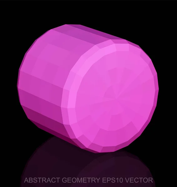 Geometria abstrata: Cilindro rosa poli baixo. EPS 10, vector . —  Vetores de Stock