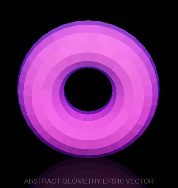 Stéréométrie abstraite : basse poly Pink Torus. SPE 10, vecteur . — Image vectorielle