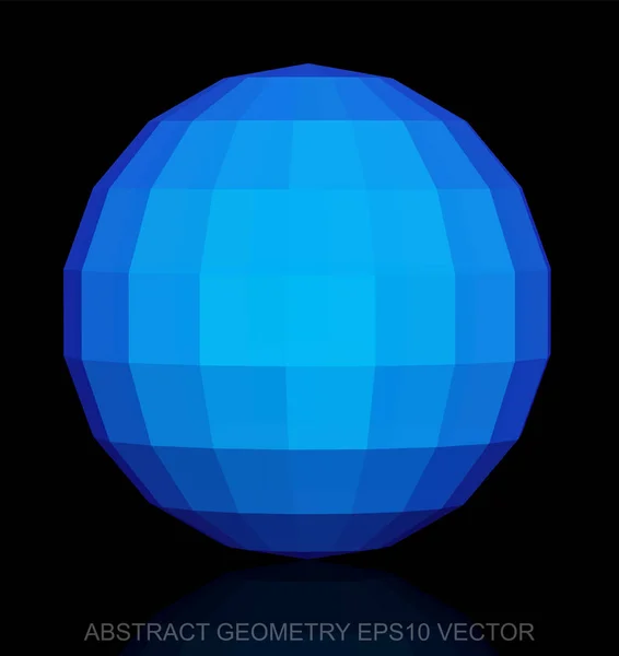 Géométrie abstraite : Sphère bleue basse poly. SPE 10, vecteur . — Image vectorielle