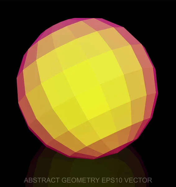 Geometria abstrata: baixa esfera amarela poli. EPS 10, vector . —  Vetores de Stock