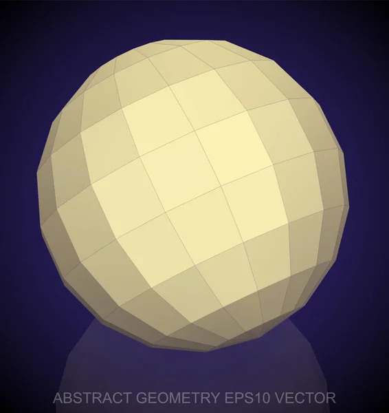 Estereometria abstrata: baixa esfera amarela poli. EPS 10, vector . —  Vetores de Stock