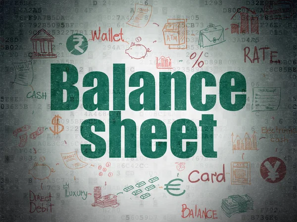 Концепція банківського балансу: баланс на фоні цифрових даних — стокове фото
