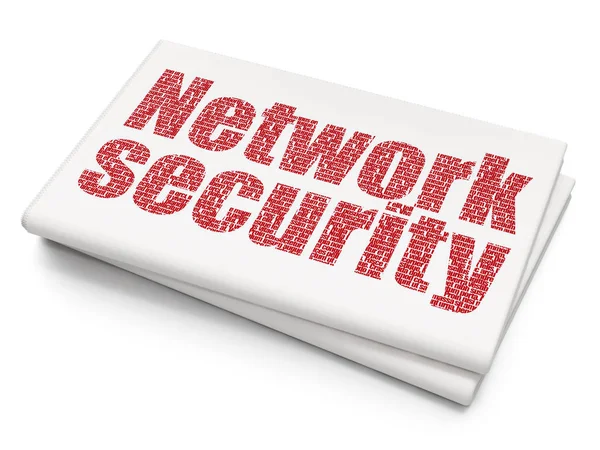 Protection concept: Network Security on Blank Newspaper background — Stock Photo, Image