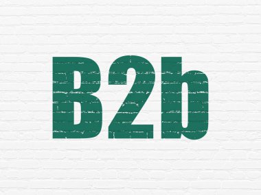 Ekonomi kavramı: B2b duvar arka plan üzerinde