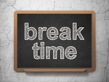 zaman çizelgesi kavramı: break zaman kara tahta zemin üzerine