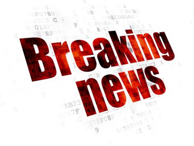 Haber kavramı: Breaking News dijital arka plan üzerinde