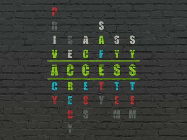 プライバシー概念: クロスワード パズルにアクセス — ストック写真