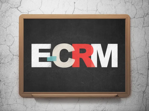 Bedrijfsconcept: E-Crm op schoolbestuur achtergrond — Stockfoto