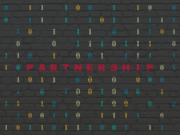 Концепція бізнесу: Партнерство на фоні стіни — стокове фото