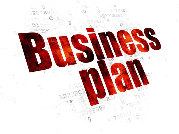 Concept de financement : Business Plan sur fond numérique — Photo
