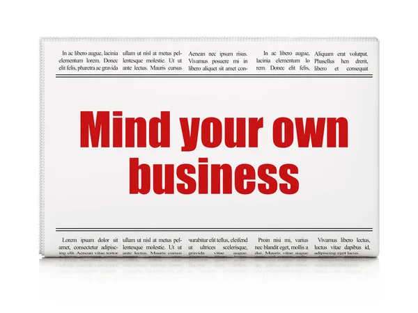 Affärsidé: tidningsrubrik sinne din egen verksamhet — Stockfoto
