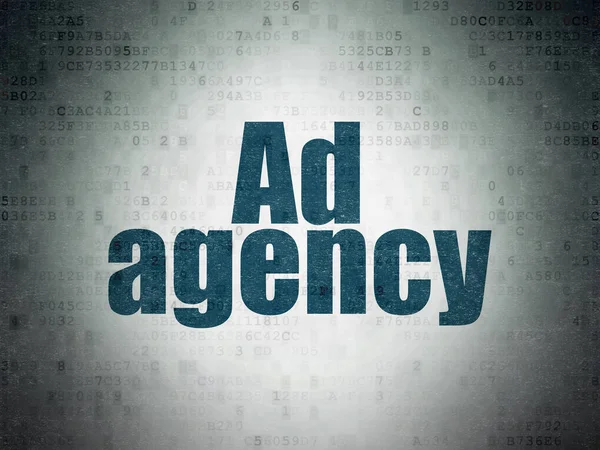 Marketing concept: Ad Agency on Digital Data Paper background — Stock Photo, Image