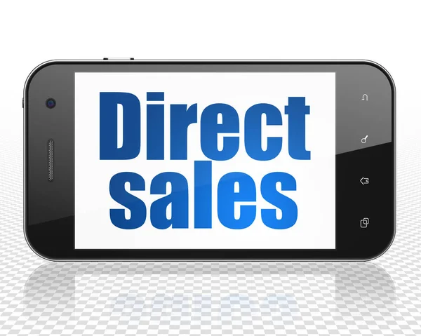 Marketingkonzept: Smartphone mit Direktvertrieb — Stockfoto