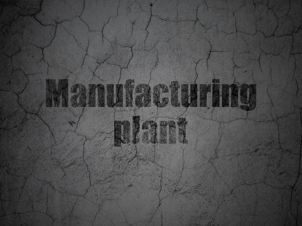 Manufacuring kavramı: grunge duvar arka plan üzerinde üretim tesisi — Stok fotoğraf