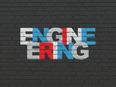 Bilim kavramı: duvar arka plan üzerinde mühendislik