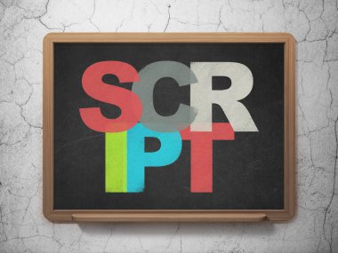 Veritabanı kavramı: okul yönetimi arka plan üzerinde Script